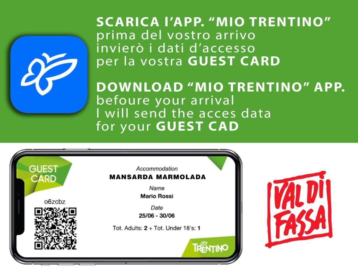 Mansarda Marmolada Sui Campi Da Sci Apartamento Alba di Canazei Exterior foto